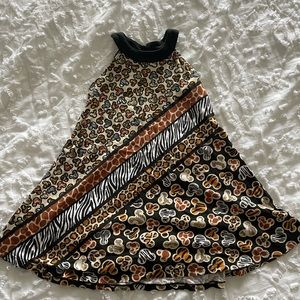 Disney toddler girls animal print dress.